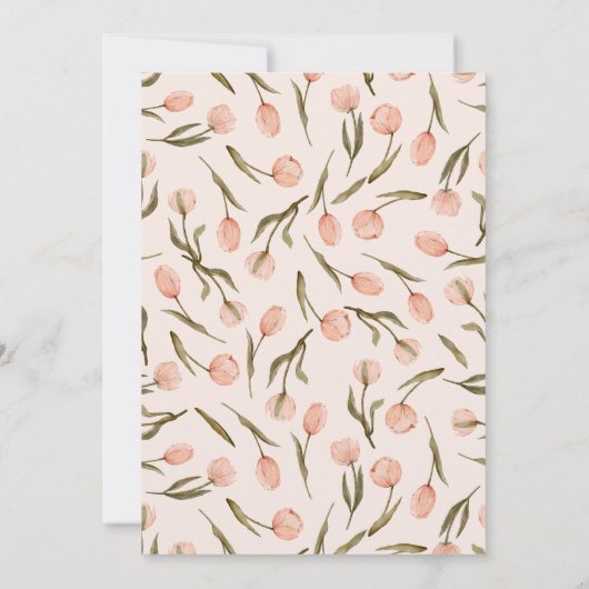 A radiant and delicate 'Baby Shower' invitation  (裏面)