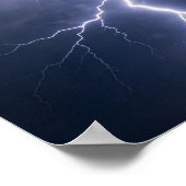 A Radiant Lightning Discharge Illuminating Dark St ポスター (角)