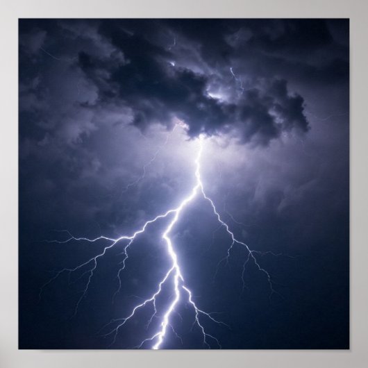 A Radiant Lightning Discharge Illuminating Dark St ポスター (正面)