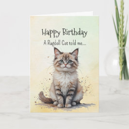 A Ragdoll Cat Personality Birthday Fun Animal カード