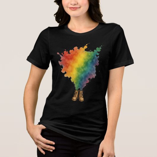 A Rainbow in Beige Boots トライブレンドＴシャツ (正面)