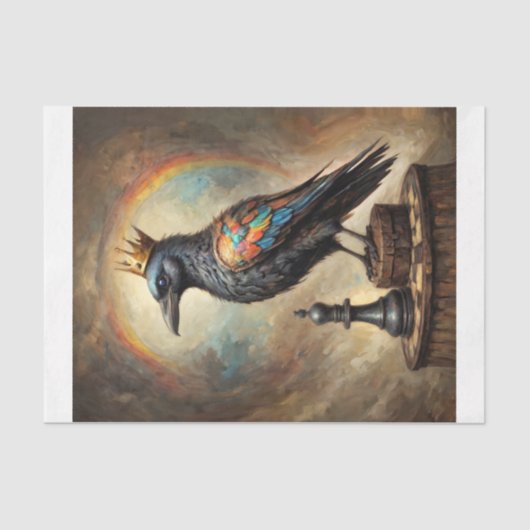 A Rainbow Raven King of Chess - Tissue Paper 薄葉紙 (正面)