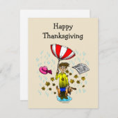 A Rainy Thanksgiving Day ノートカード (正面/裏面)