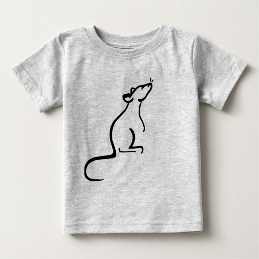 A Rat's Worldのロゴが入っている ベビーTシャツ (正面)
