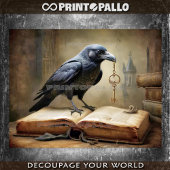 A raven and the key to knowledge 薄葉紙