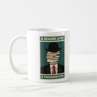 A Reader Lives a Thousand Lives Bibliophile Wisdom コーヒーマグカップ