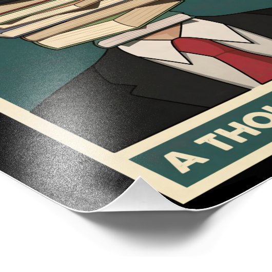 A Reader Lives a Thousand Lives Bibliophile Wisdom フォトプリント (角)