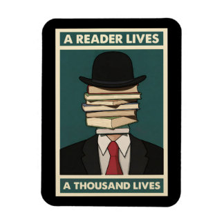 A Reader Lives a Thousand Lives Bibliophile Wisdom マグネット