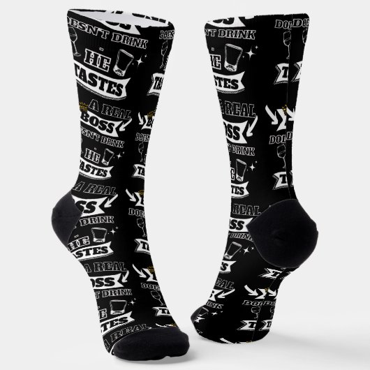A Real Boss (For Him) Quote ソックス (傾斜あり)