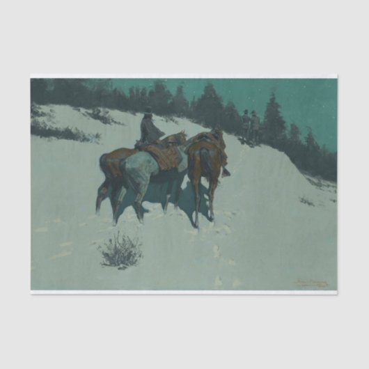 A Reconnaissance by Frederic Remington 薄葉紙 (正面)