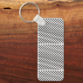 A rectangular keychain with a metal ring キーホルダー (正面)