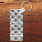A rectangular keychain with a metal ring キーホルダー (裏面)