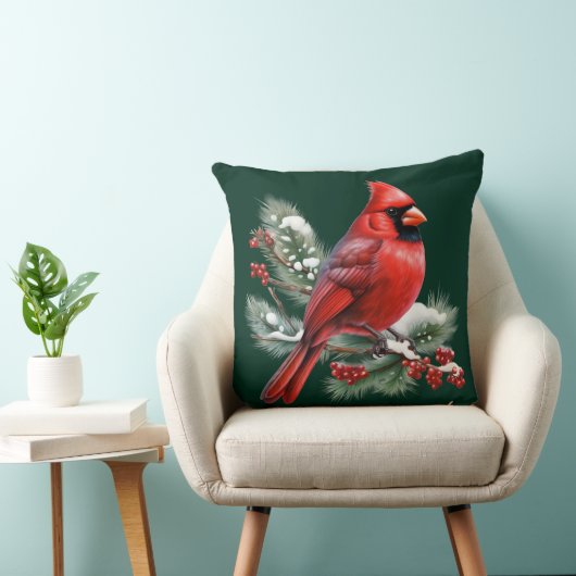 A Red Cardinal クッション (椅子)