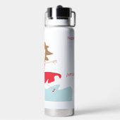 a red dress girl happy jumpy ウォーターボトル (背面)