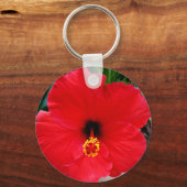 A Red Hibiscus Flower Keychain キーホルダー (正面)