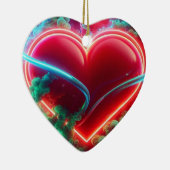 A Red Hot, Smokey Heart on a Valentines Day Tree セラミックオーナメント (右)