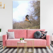 A Red Kite Stalling in Flight キャンバスプリント (インサイチュ (リビング))