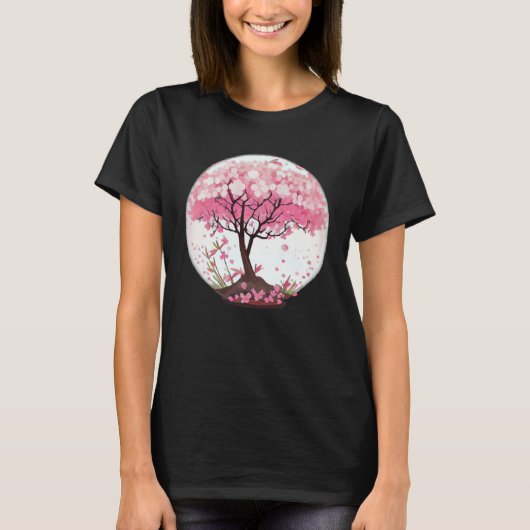A Refreshing and Enchanting Cherry Blossom Globe Tシャツ (正面)
