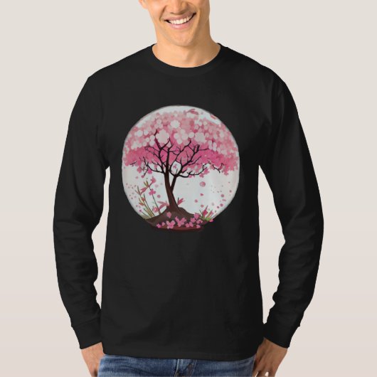 A Refreshing and Enchanting Cherry Blossom Globe Tシャツ (正面)