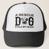 A rescue Dog Steal My Heart Dog Lover Design キャップ (正面)