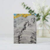 A Retro Floral Print Flour Sacks Pile  ポストカード (スタンド正面)