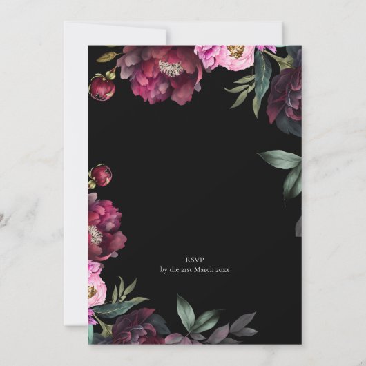 A Rich Bouquet Wedding Invitation 招待状 (裏面)