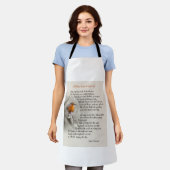 A Robin's Song at Daybreak – 詩N.ウォーターマン エプロン (着用した状態)