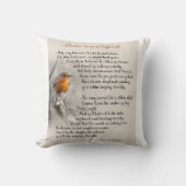 A Robin's Song at Daybreak – 詩N.ウォーターマン クッション (正面)