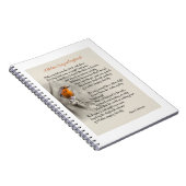 A Robin's Song at Daybreak – 詩N.ウォーターマン ノートブック (右側)