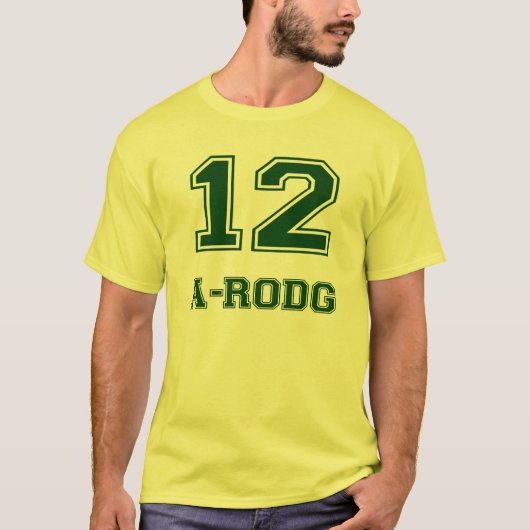 A-Rodg #12 -黄色 Tシャツ (正面)