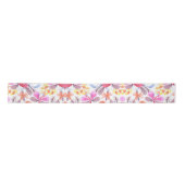A roll of decorative ribbon with a floral pattern サテンリボン (正面)