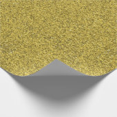 A roll of gold glitter wrapping paper ラッピングペーパー (角)
