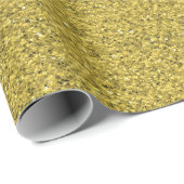 A roll of gold glitter wrapping paper ラッピングペーパー (ロールコーナー)