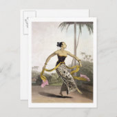 A Ronggengまたは踊りの女の子、プレート21からVol. I o ポストカード (正面/裏面)