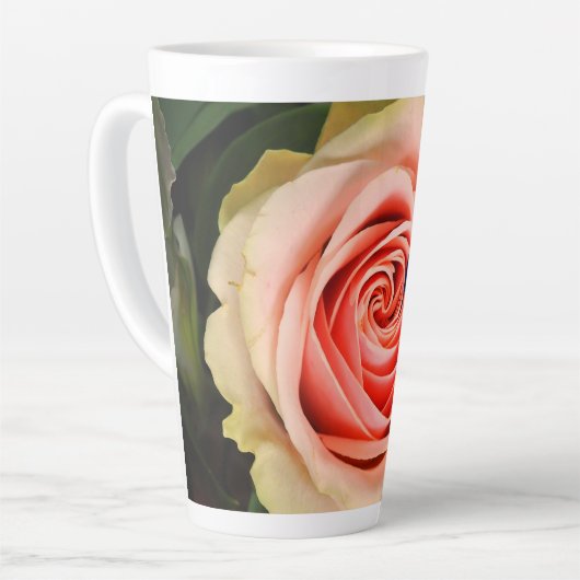 A rose and a butterfly カフェラテマグ (左アングル)