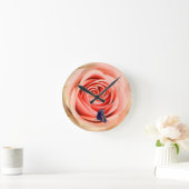 A rose and a butterfly ラウンド壁時計 (ホーム)