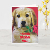 **A ROSE** FOR MY NIECE "YOUR BIRTHDAY CARD カード (黄色い花)