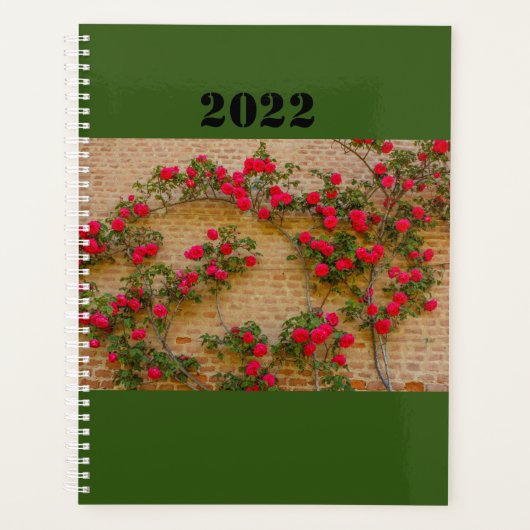 a roses climb on a brick wall  on planner プランナー手帳 (正面)
