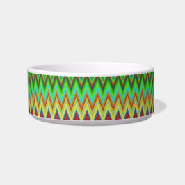 A round bowl with a colorful zigzag pattern  ボウル