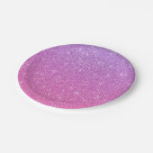 A round plate with a gradient purple to pink ペーパープレート (アングル)