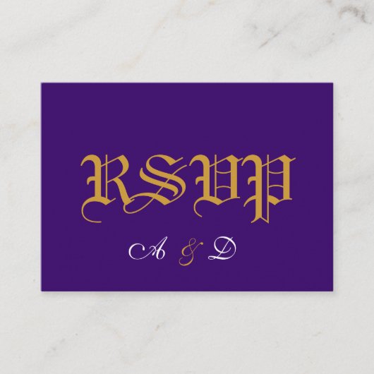 A、RSVP エンクロージャーカード (正面)