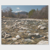 A running stream river with clear water flowing wi ラッピングペーパー (フラット)