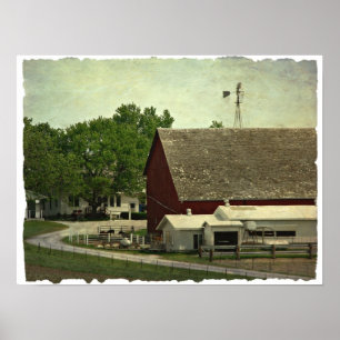 A Rural Iowa Farm Scene ポスター