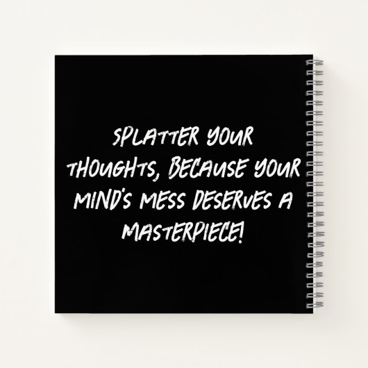 A safe space for mental explosions. ノートブック (裏面)
