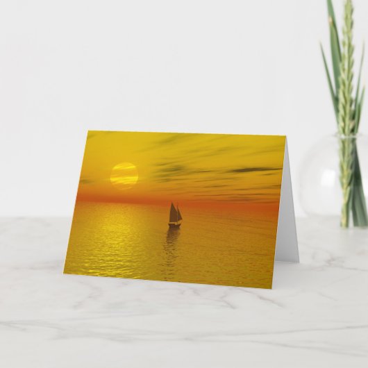 A sailing boat. カード (正面)