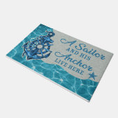 A Sailor And His Anchor Live Here ドアマット (アングル)