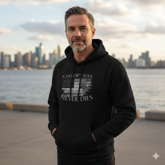 A Sailor’s Soul Never Dies | Vintage Skull Hoodie パーカ