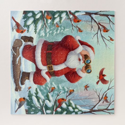 A Santa's View: Christmas Bird Watching ジグソーパズル (横)