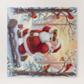 A Santa's View: Christmas Bird Watching ジグソーパズル (横)