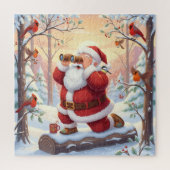 A Santa's View: Christmas Bird Watching ジグソーパズル (縦)